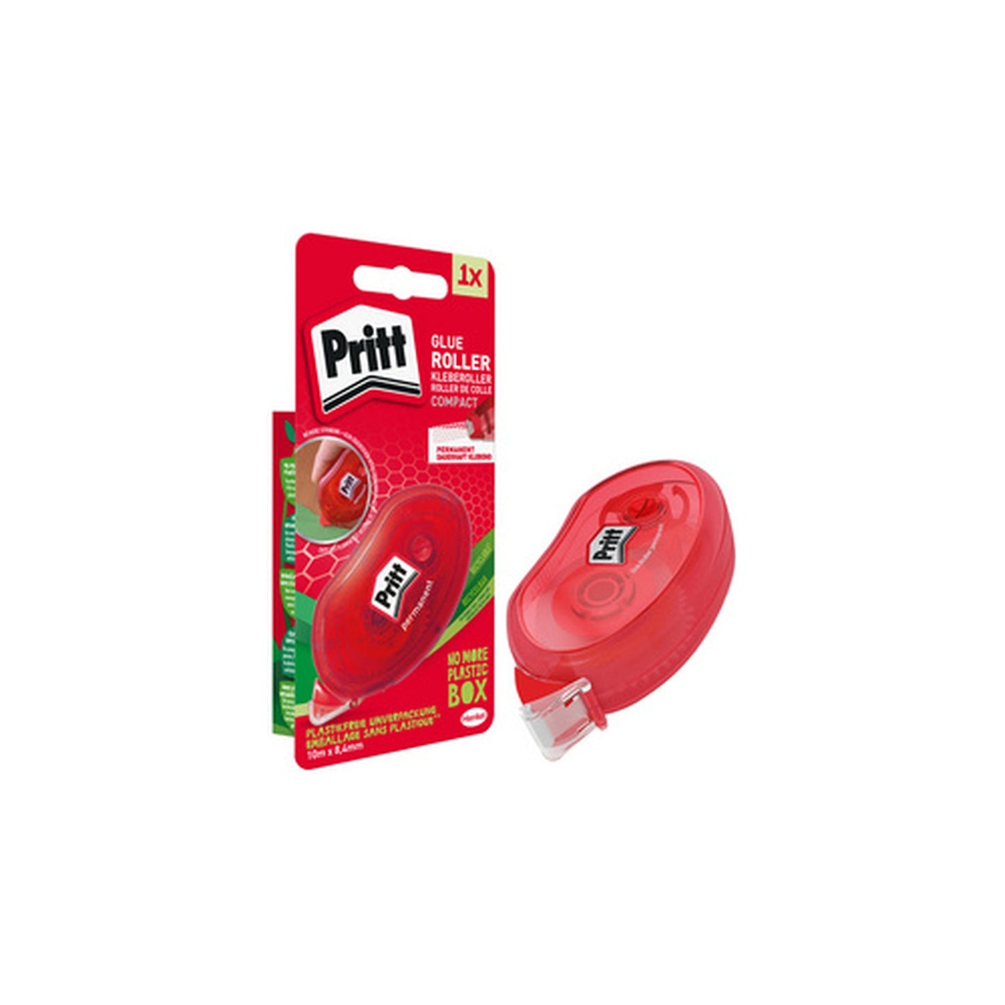 Pritt Roller de colle Compact, permanente, 8,4 mm x 10 m