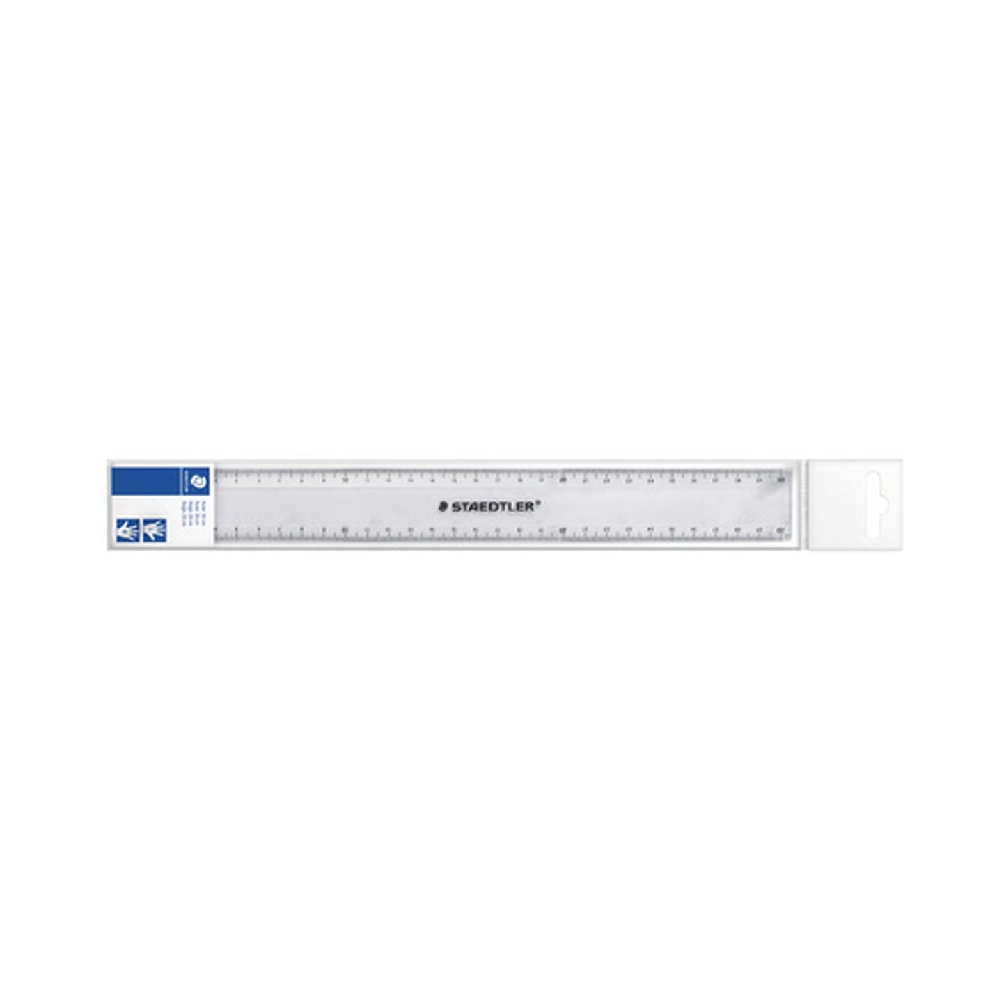 STAEDTLER Règle plate, 300 mm, en plastique, transparent