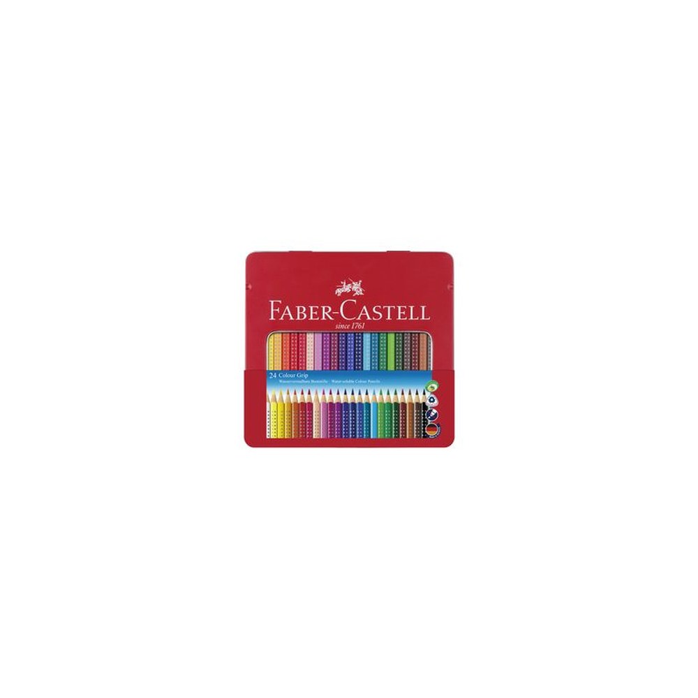 FABER-CASTELL Crayon de couleur Colour GRIP, étui de 24