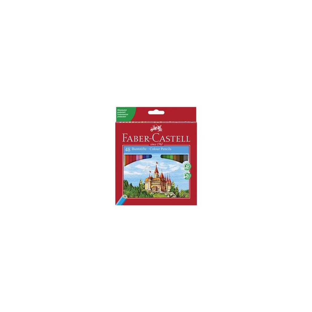 FABER-CASTELL Crayons de couleur CASTLE, étui de 48