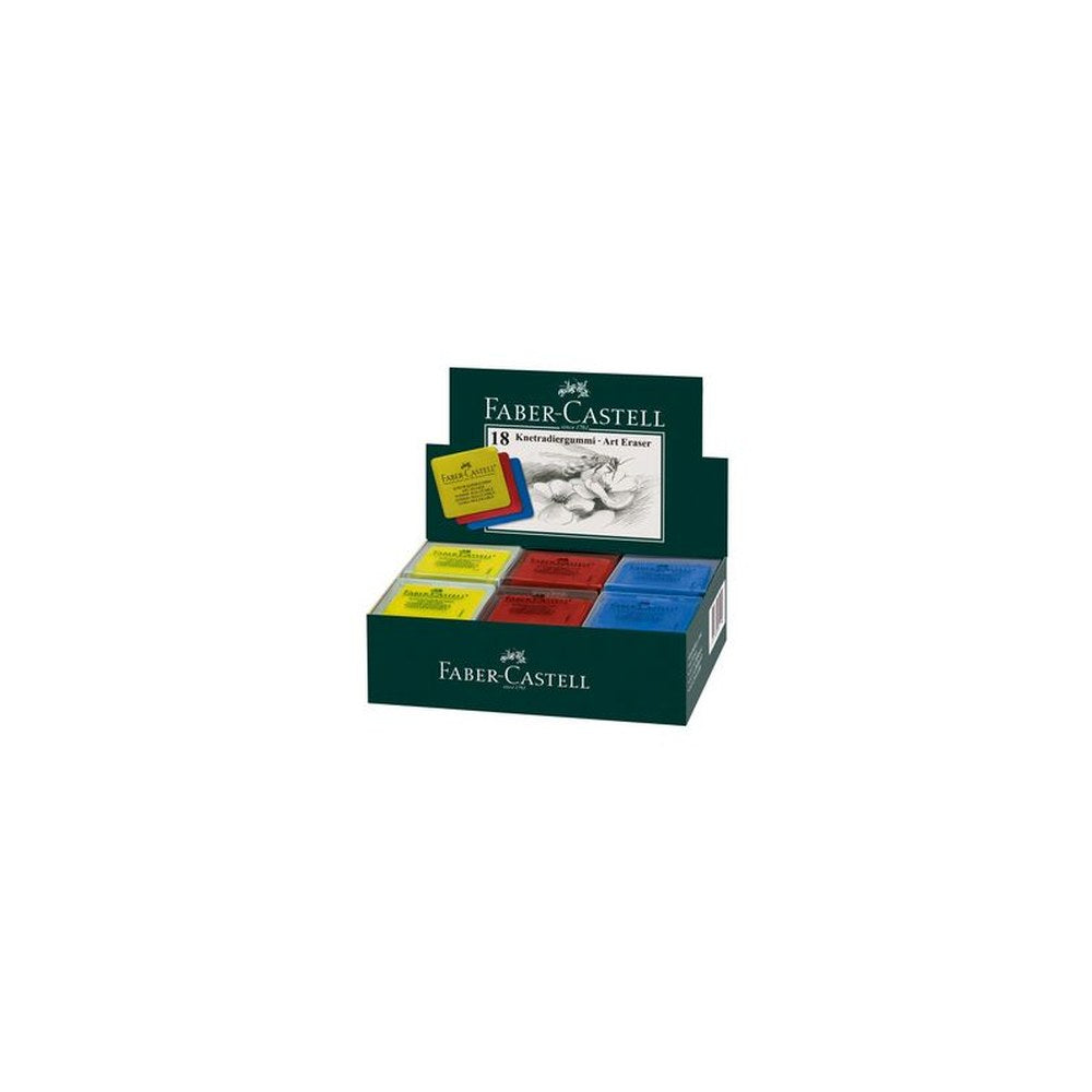 FABER-CASTELL Gomme malléable ART ERASER, assorti x18