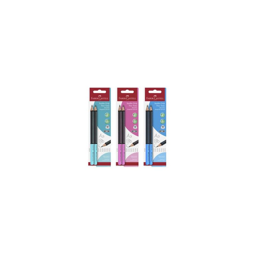 FABER-CASTELL Crayon Jumbo GRIP TWO TONE, carte blister