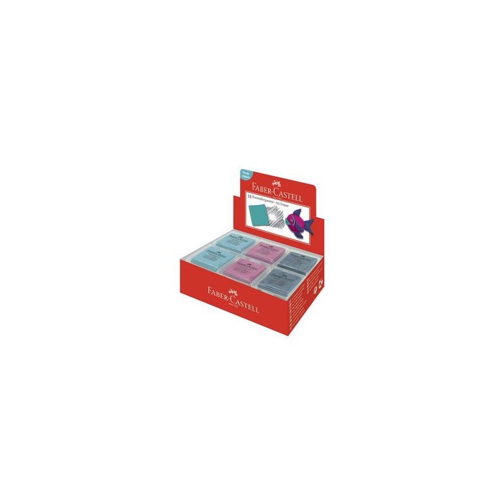 FABER-CASTELL Gomme malléable ART ERASER, assorti x18