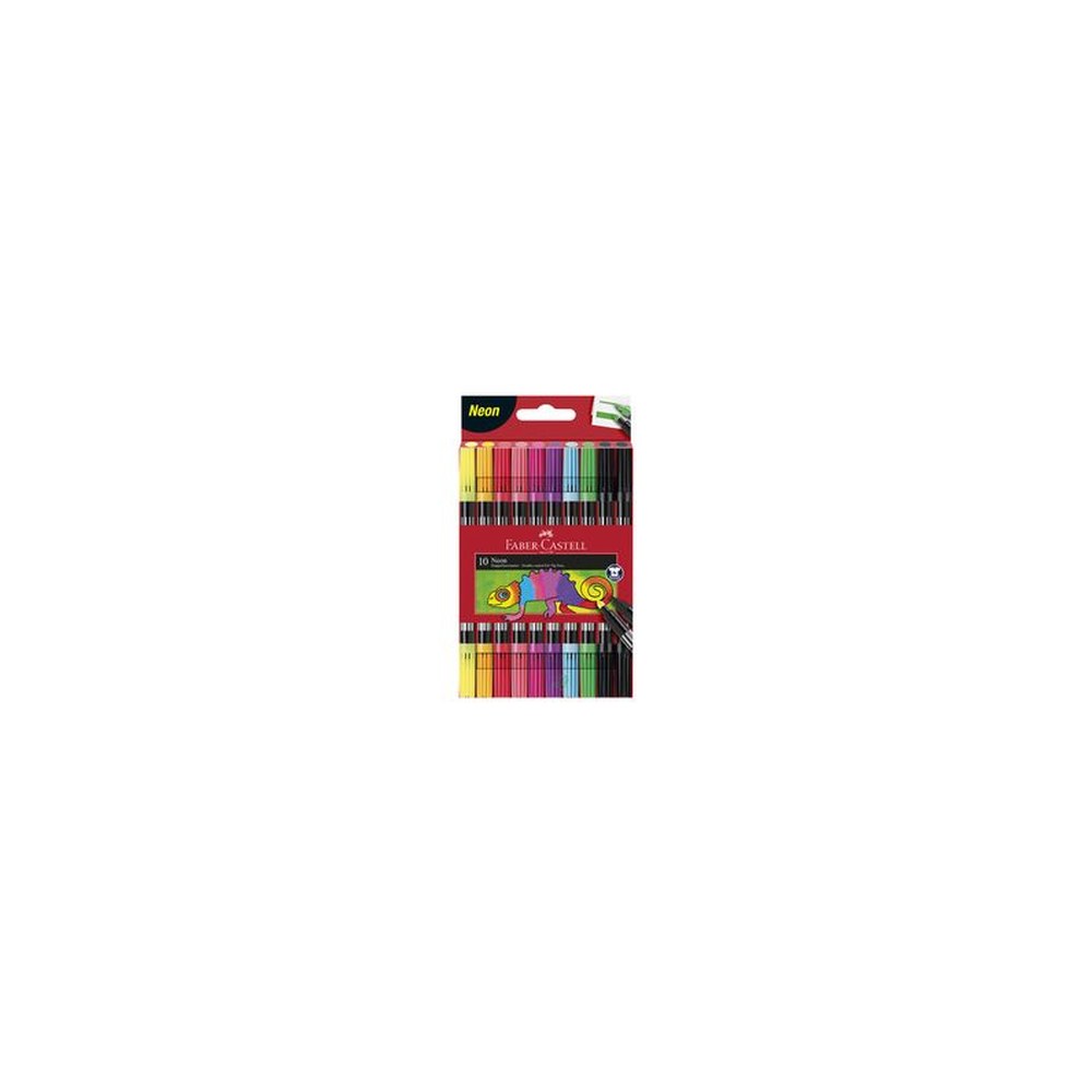 FABER-CASTELL Feutre double pointe Neon, étui de 10