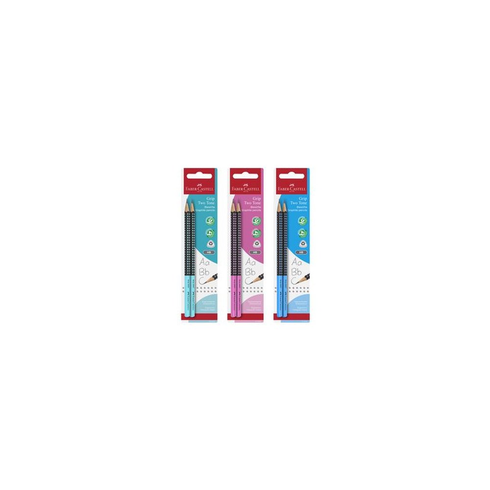 FABER-CASTELL Crayon de papier GRIP 2001 TWO TONE, blister