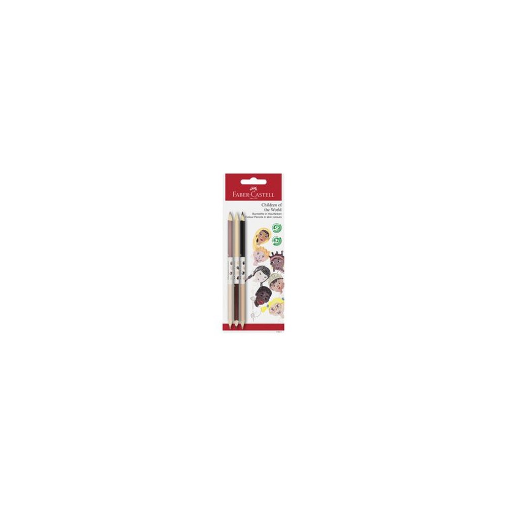 FABER-CASTELL Crayon de couleur Children of the World, par 3