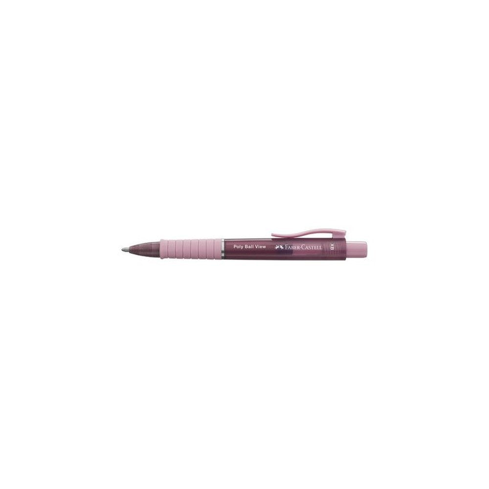FABER-CASTELL Stylo à bille rétractable POLY BALL VIEW, rose