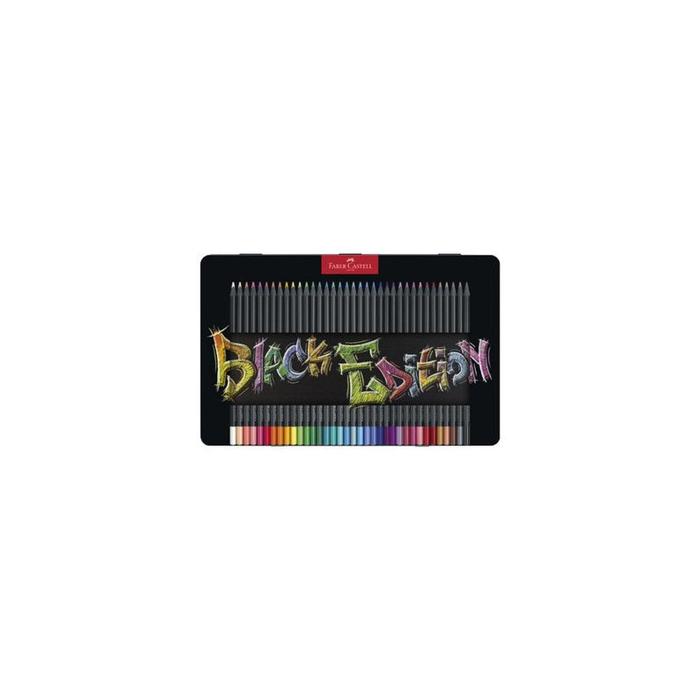 FABER-CASTELL Crayon de couleur Black Edition, étui de 36