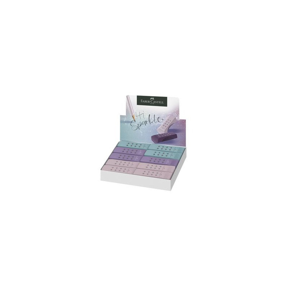 FABER-CASTELL Gomme en plastique RollOn SPARKLE, assorti x20