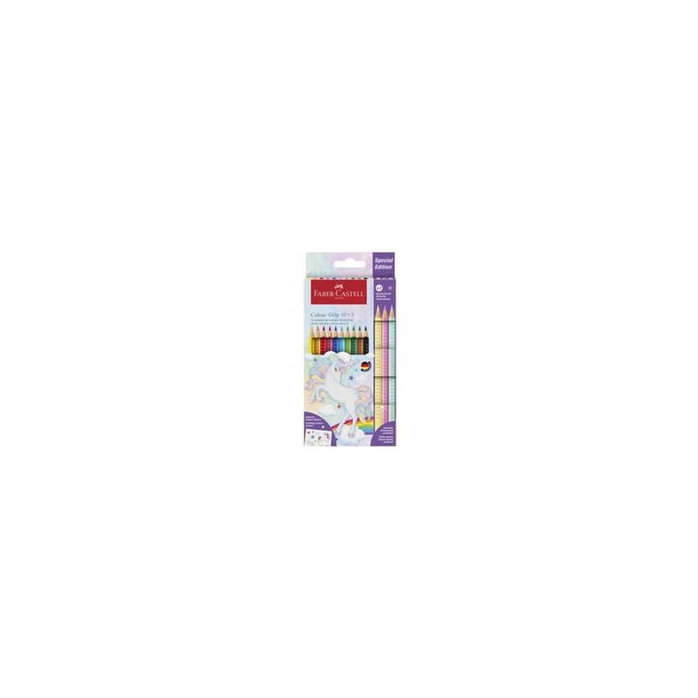 FABER-CASTELL Crayon de couleur triangulaire Colour, 10+3