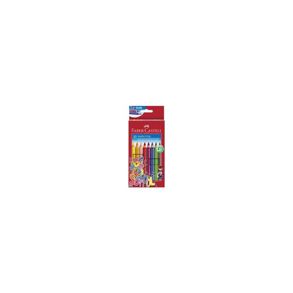 FABER-CASTELL Crayon de couleur Jumbo GRIP, étui promo