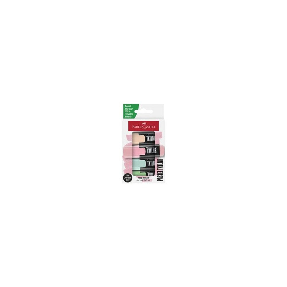 FABER-CASTELL Mini-surligneur TXTLNR Pastel, étui de 4