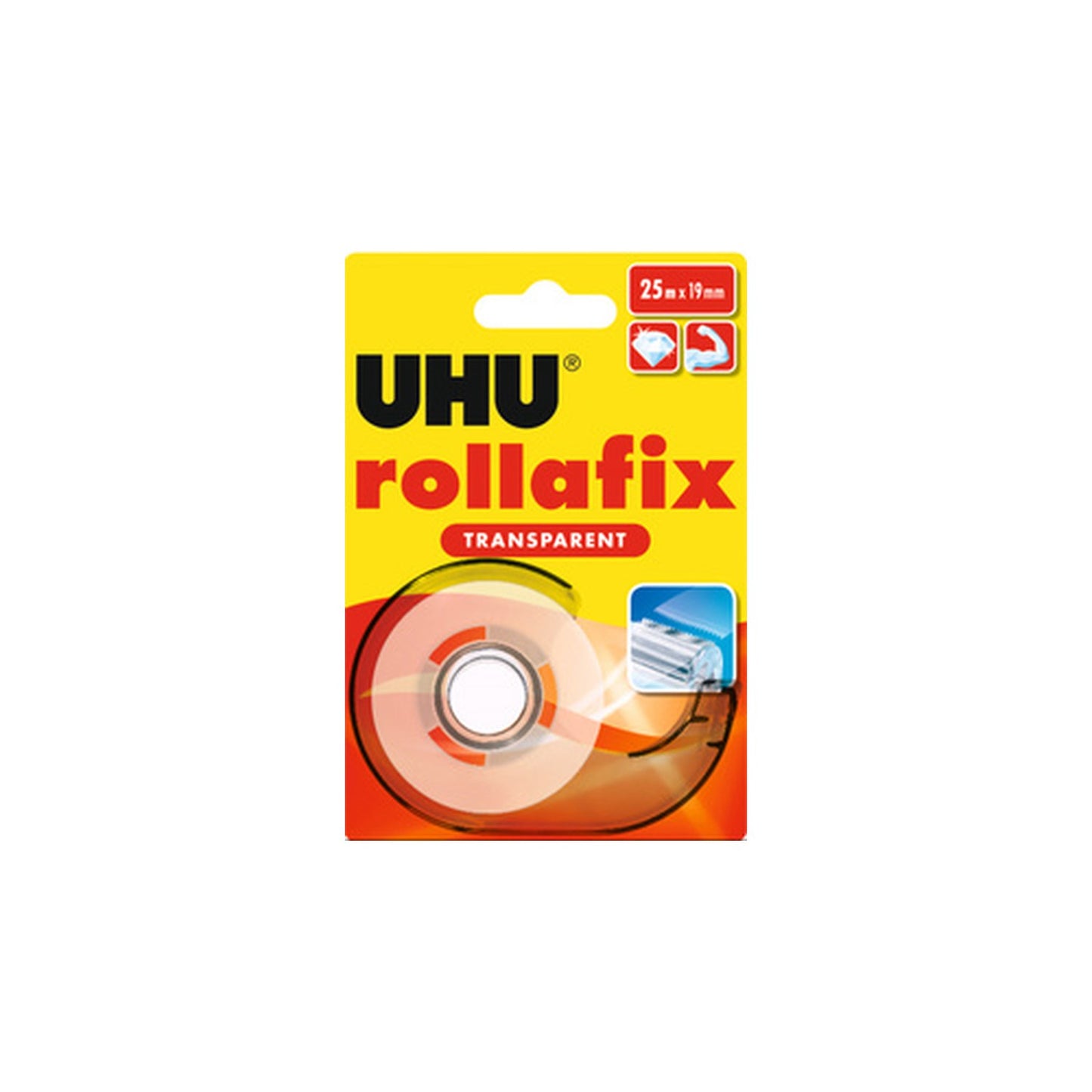 UHU Ruban adhésif rollafix avec dévidoir, transparent