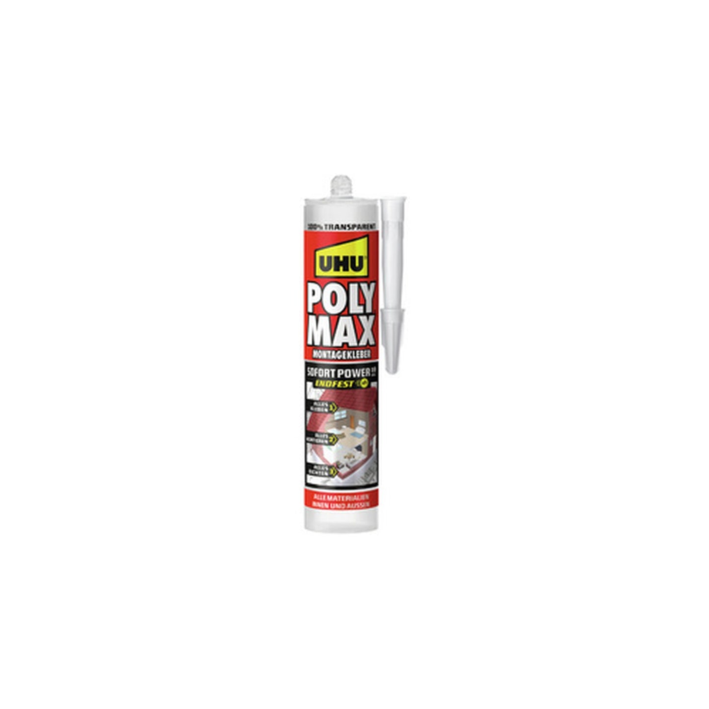 UHU Colle de montage POLYMAX prise immédiate, transparent
