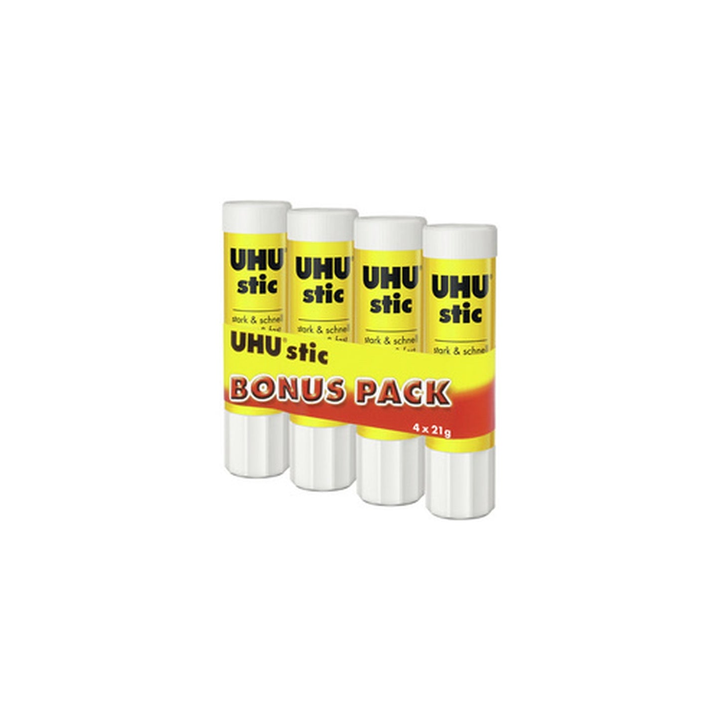 UHU Bâton de colle stic, sans solvant, pack bonus 4 x 21