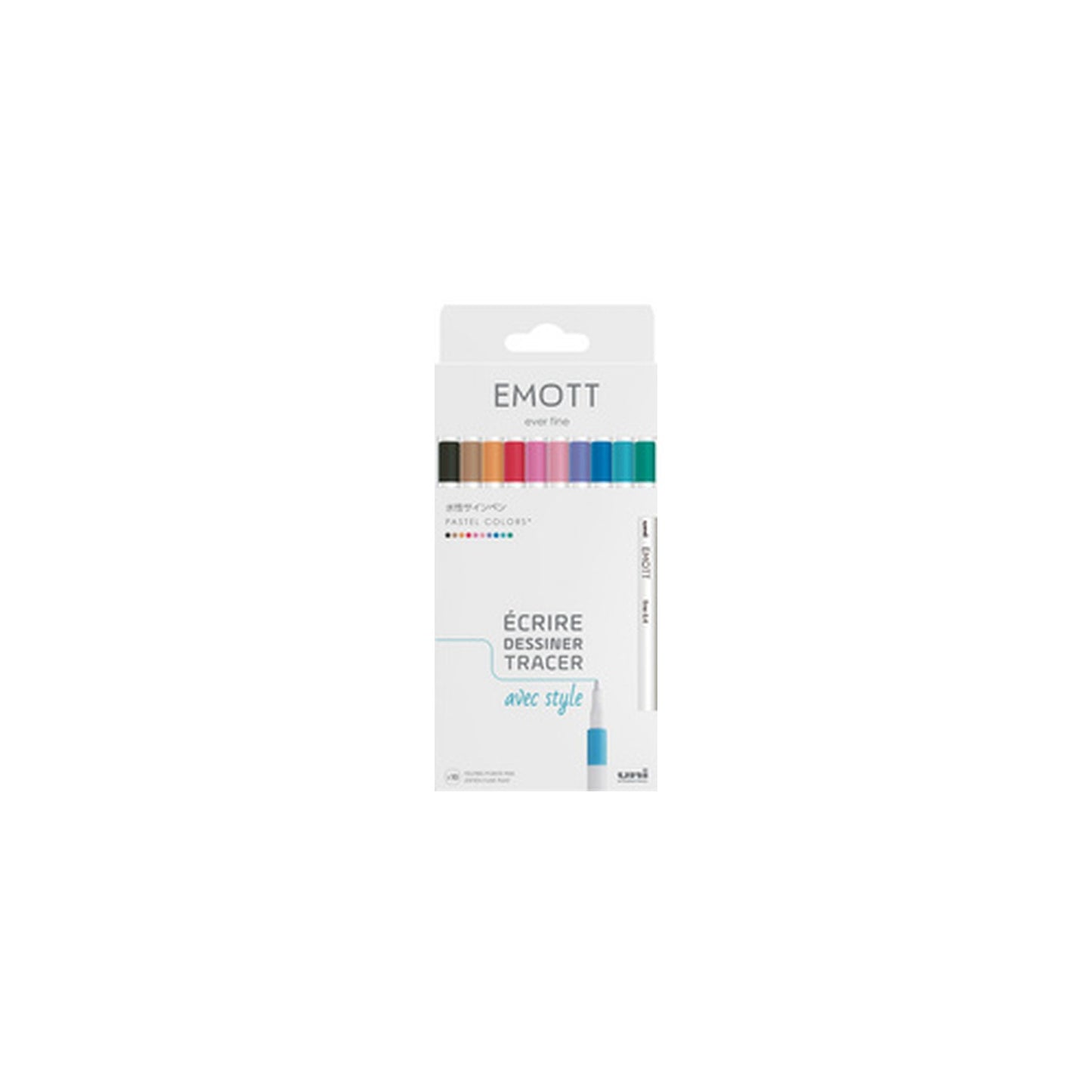 uni-ball Feutre EMOTT, set de 10 "Pastel Colors"