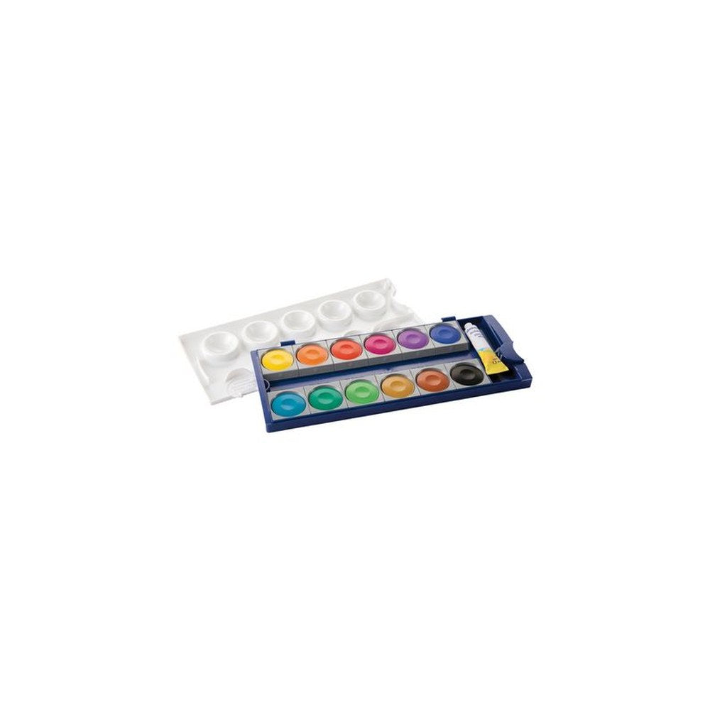 Pelikan Boîte de peinture standard d'école K12, 12 couleurs