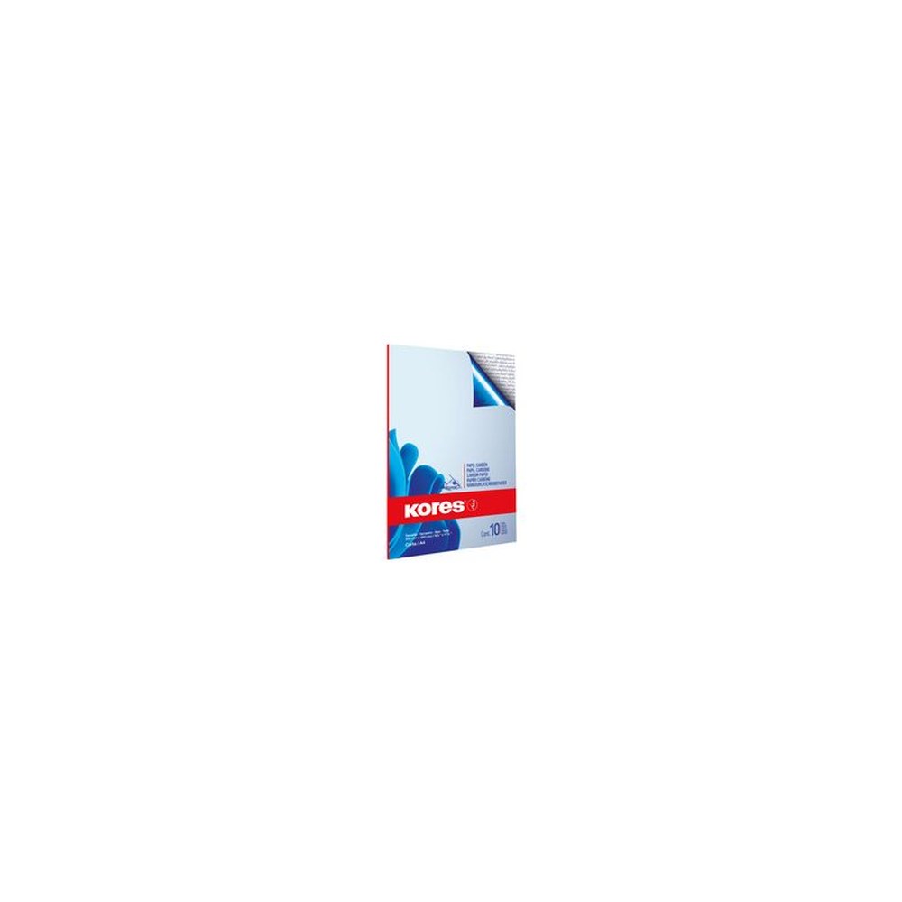 Kores papier carbone, format A4, 10 feuilles, bleu