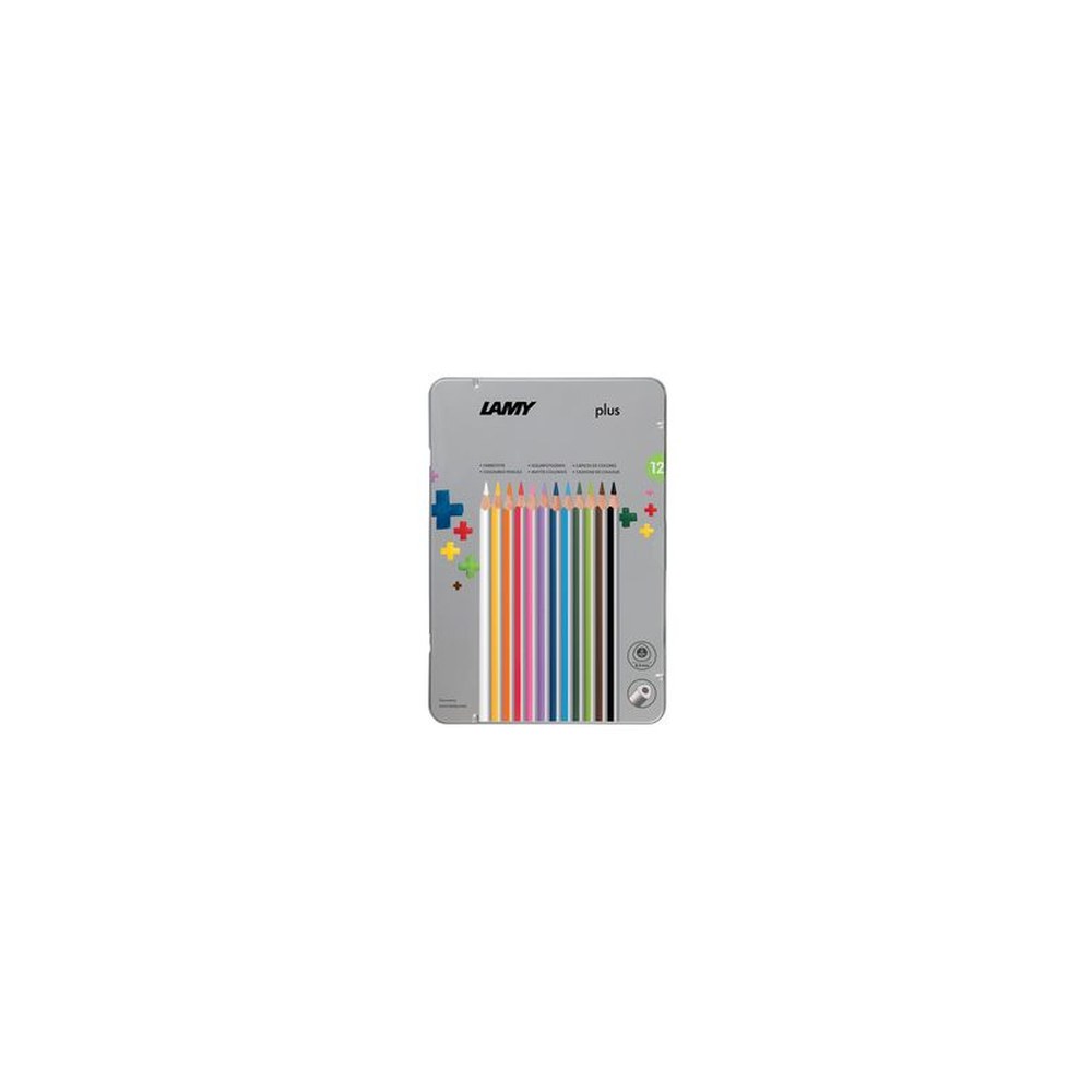 LAMY Crayon de couleur triangulaire plus, étui métal de 12