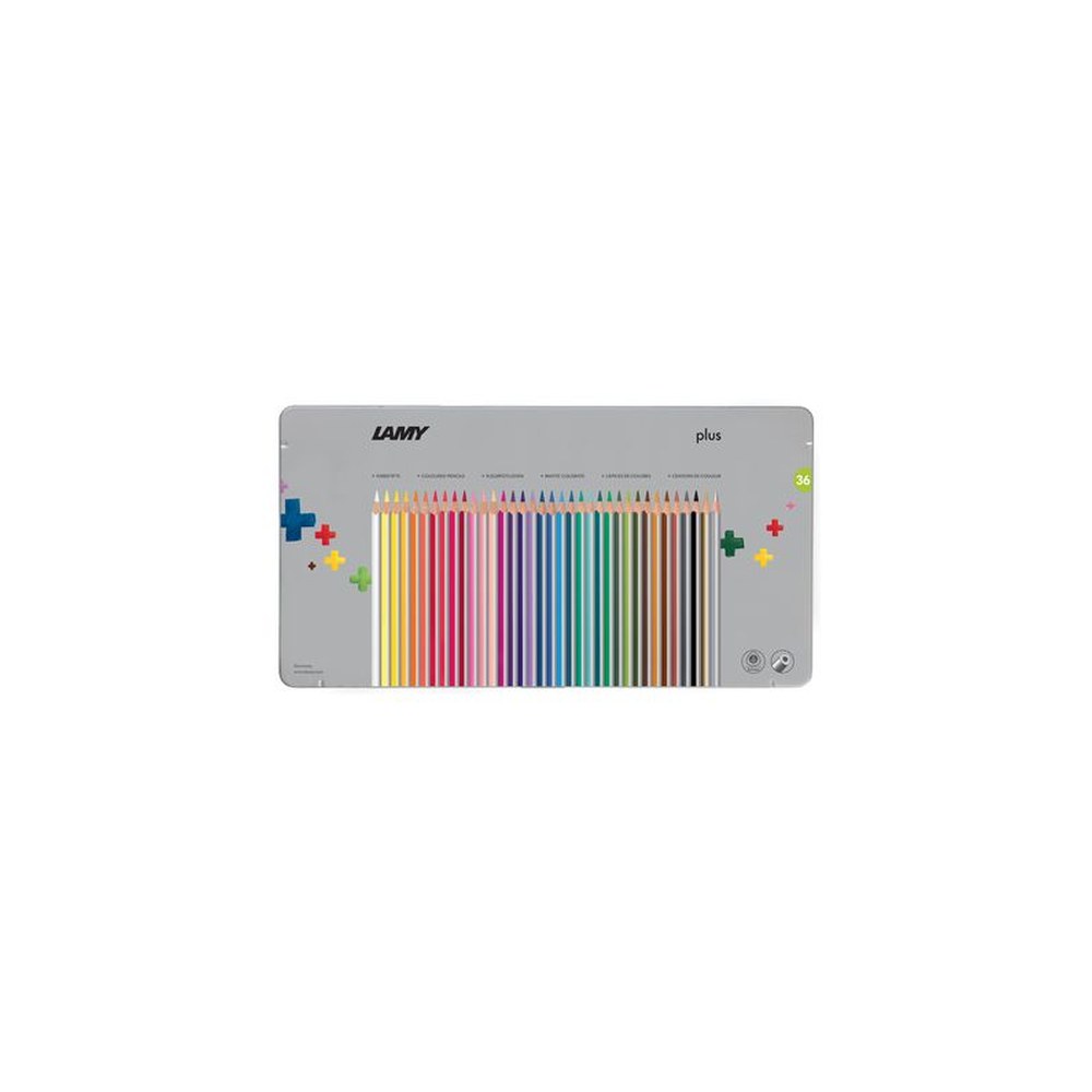 LAMY Crayon de couleur triangulaire plus, étui métal de 36