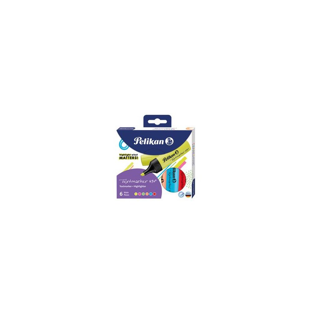 Pelikan Surligneur Textmarker 490, étui de 6, assorti
