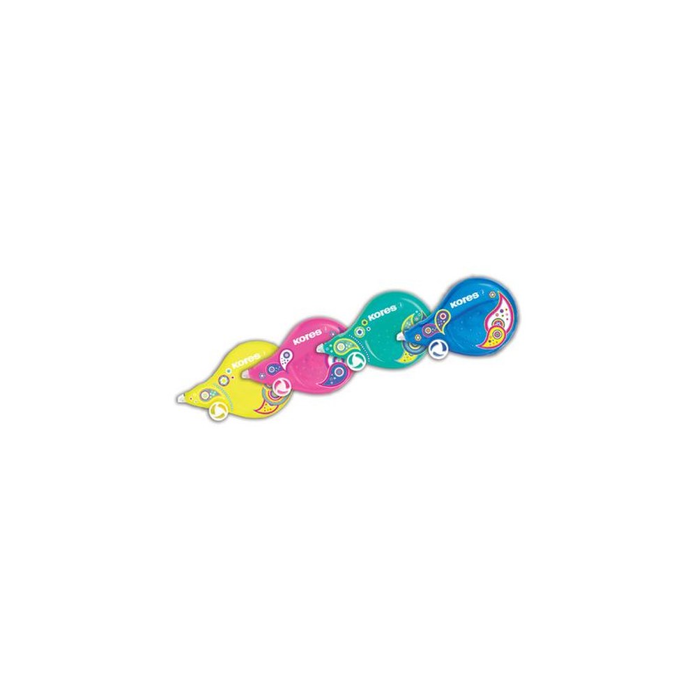 Kores Roller correcteur jetable "Scooter Paisley", assorti x10
