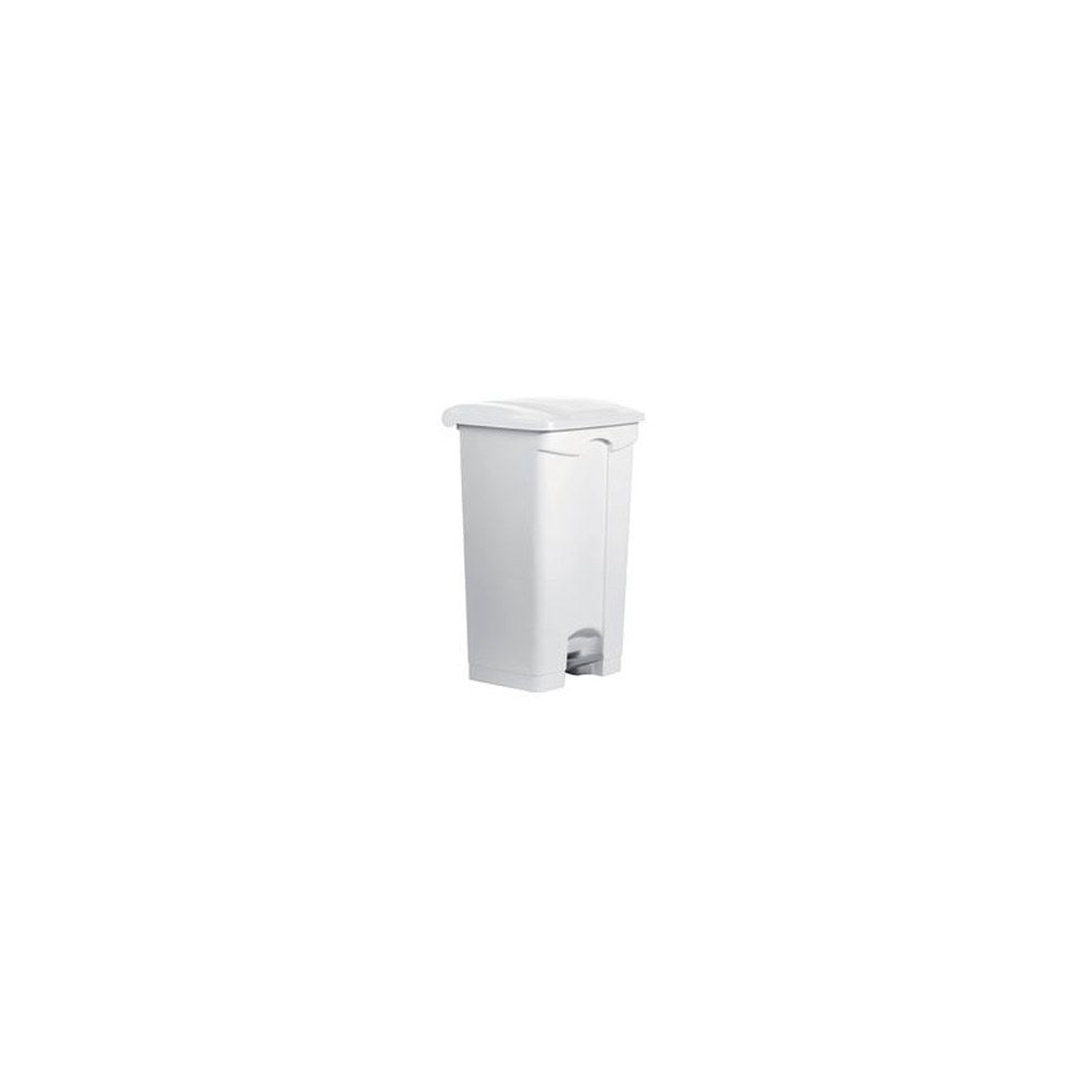helit Poubelle à pédale "the step", 90 litres, blanc/blanc