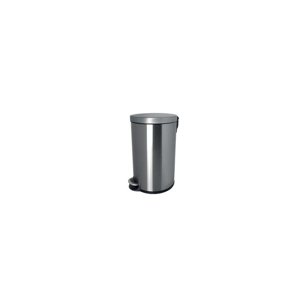helit Poubelle à pédale "the silent", 12 litres, argent
