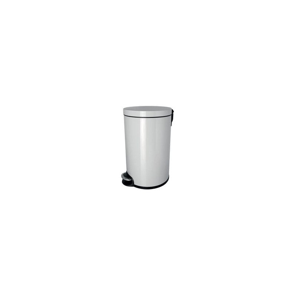helit Poubelle à pédale "the silent", 20 litres, blanc