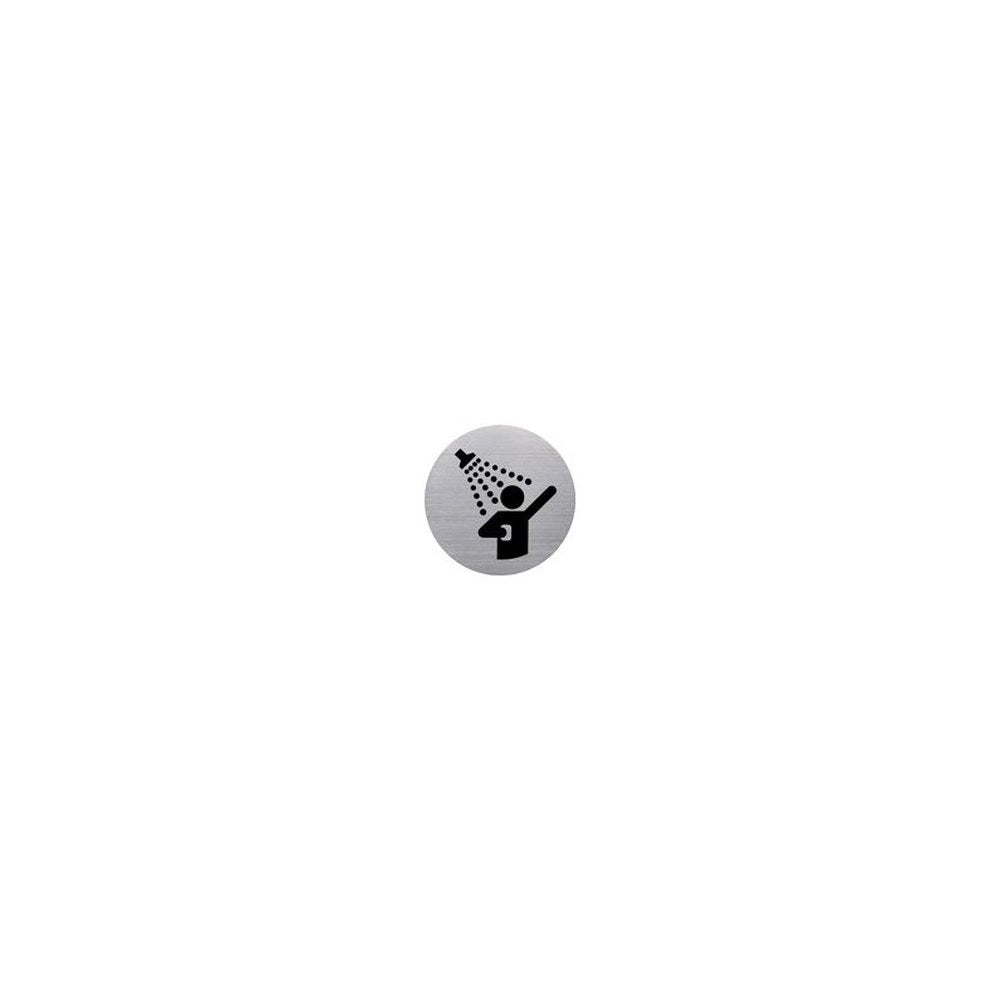 helit Pictogramme "the badge" douche, rond, argent
