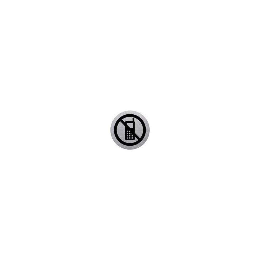 helit Pictogramme "the badge" portable interdit, argent