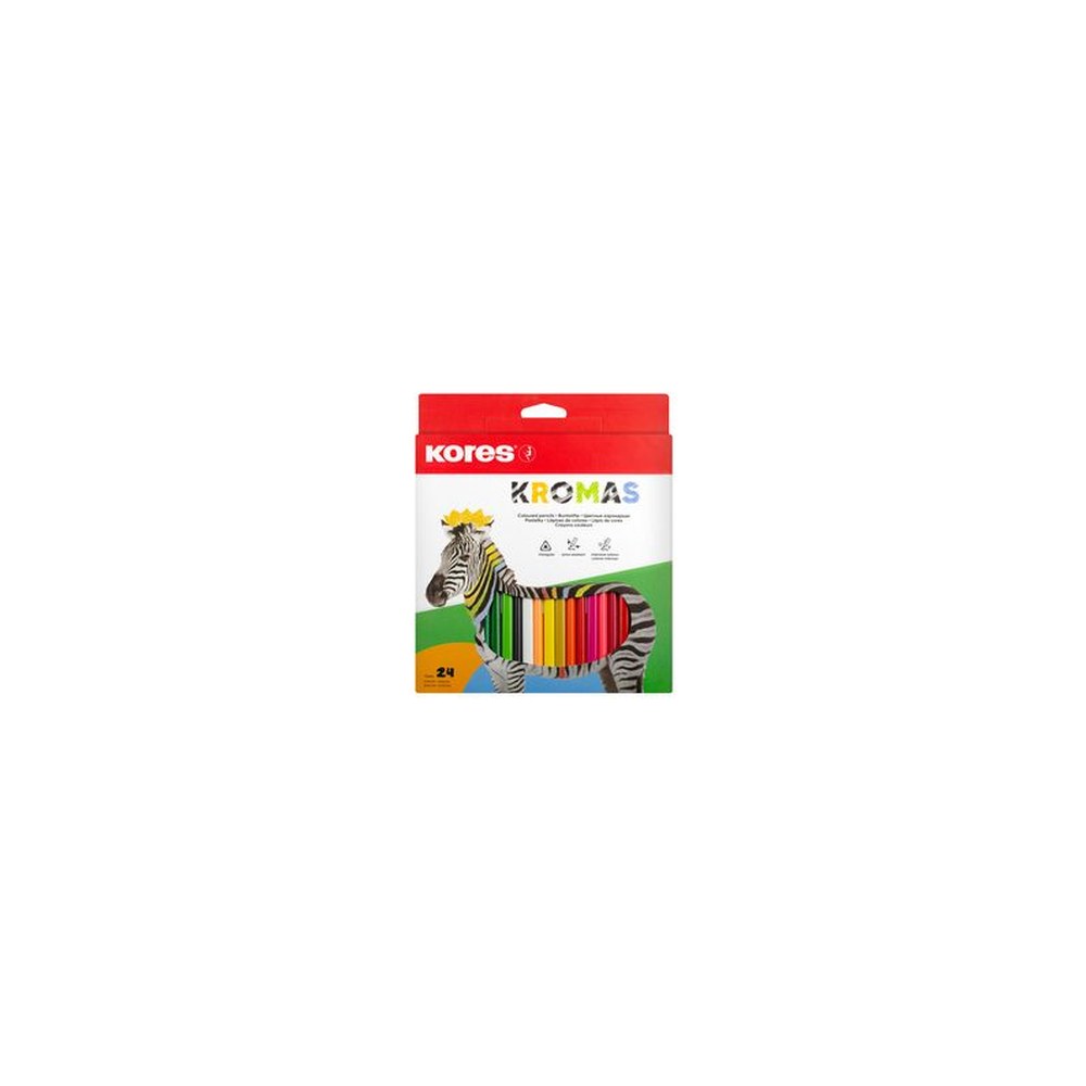 Kores Crayon de couleur triangulaire "Kromas", étui de 24