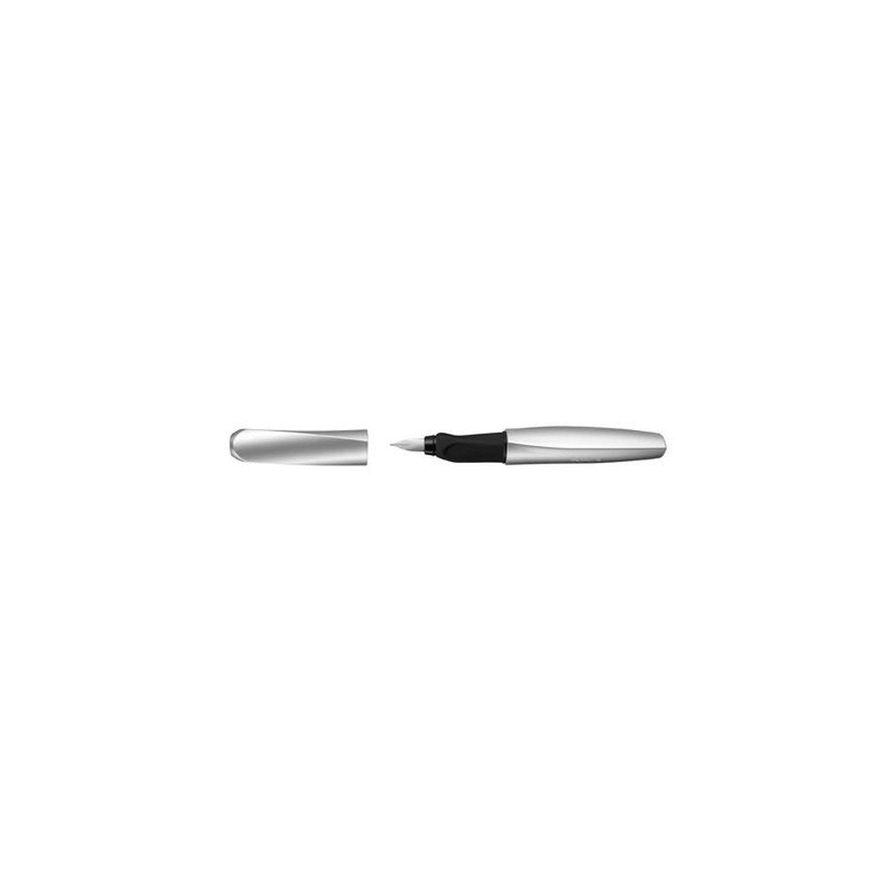 Pelikan Twist stylo plume, argent/noir