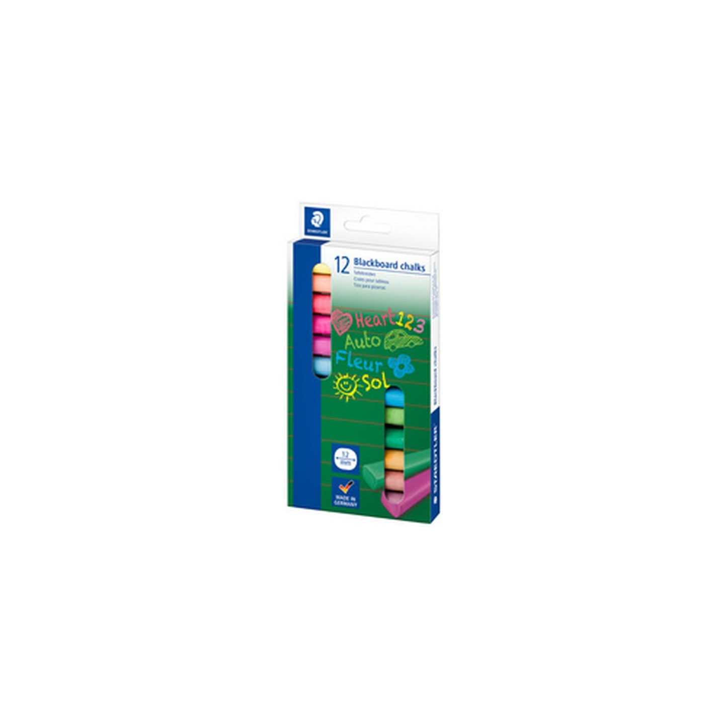 STAEDTLER Craie pour tableau, étui en carton de 12, assorti
