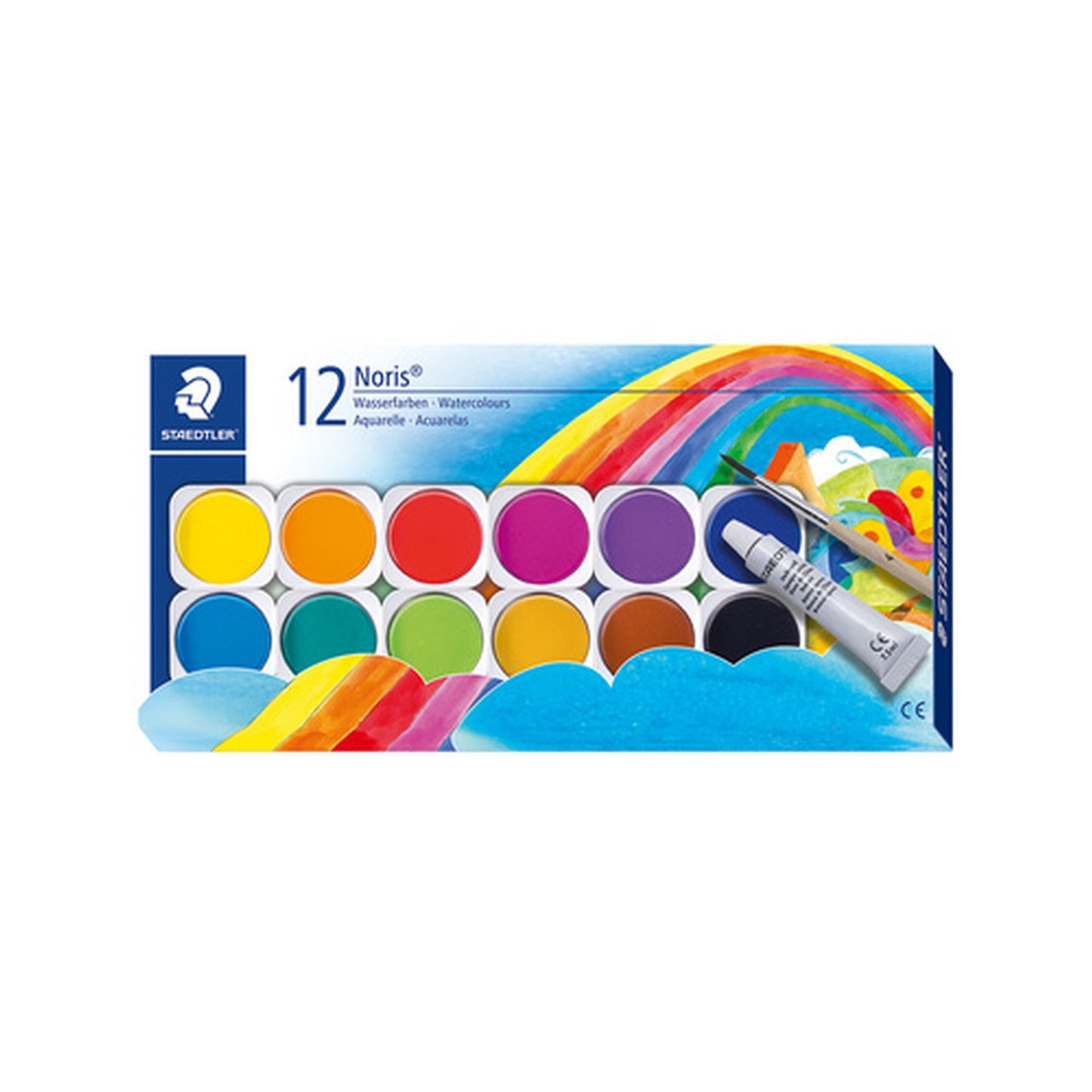 STAEDTLER Boîte de peinture Noris, 12 couleurs
