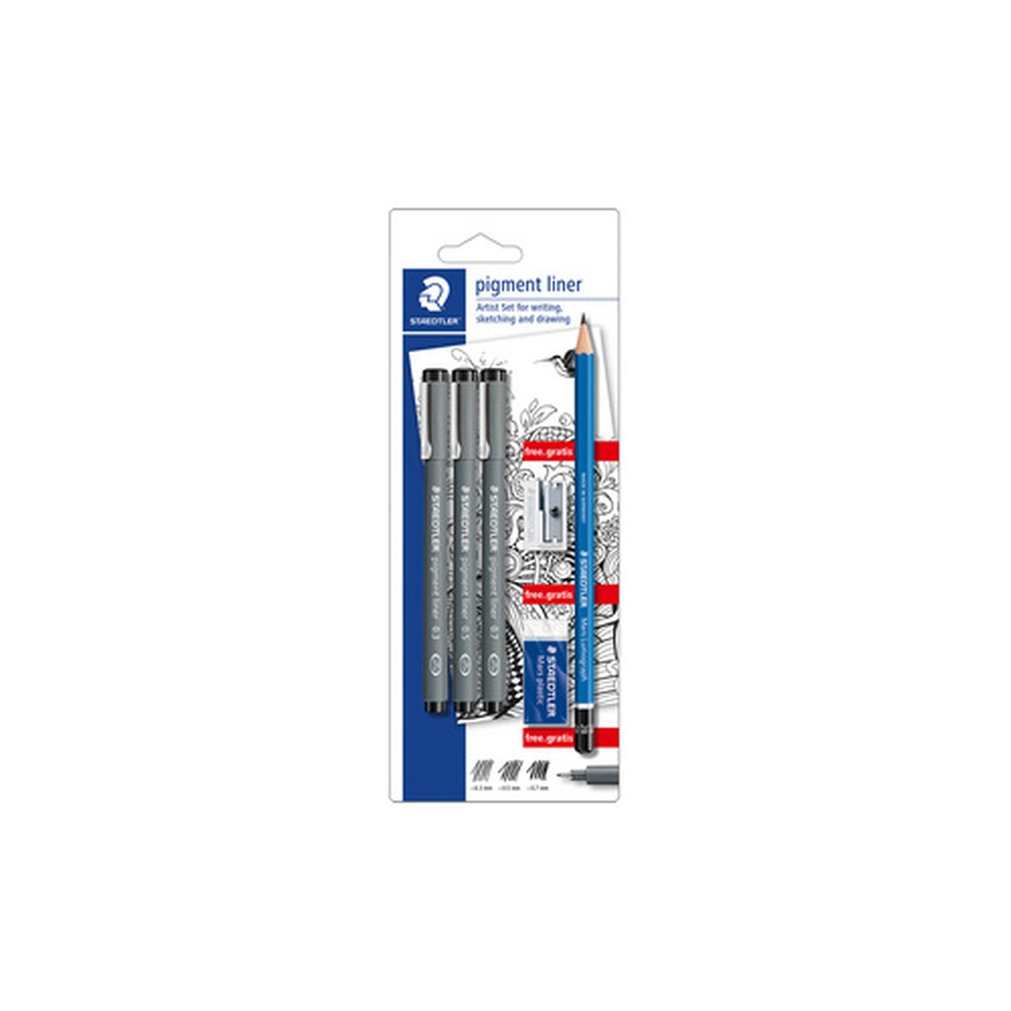 STAEDTLER Feutre à pigment "Artist Set", noir, carte blister