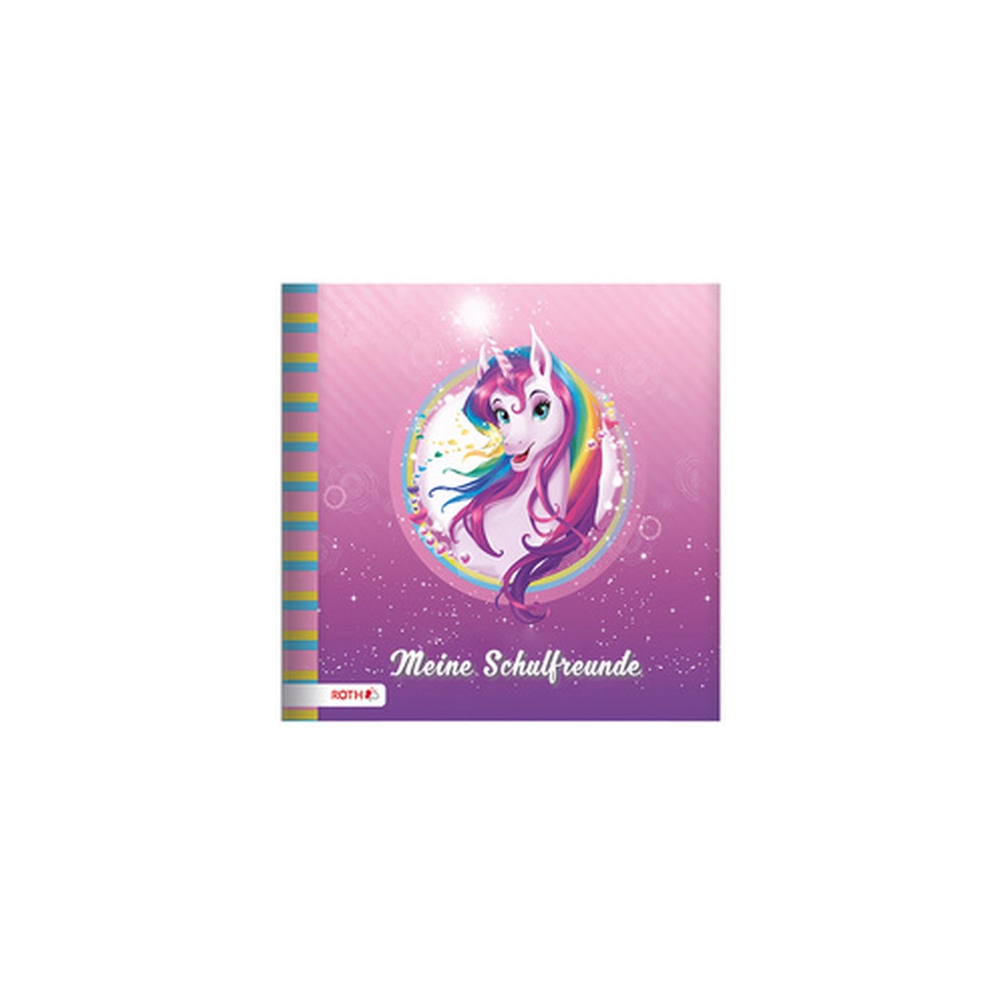 ROTH Freundebuch "Einhornportrait", 165 x 165 mm, 64 Seiten