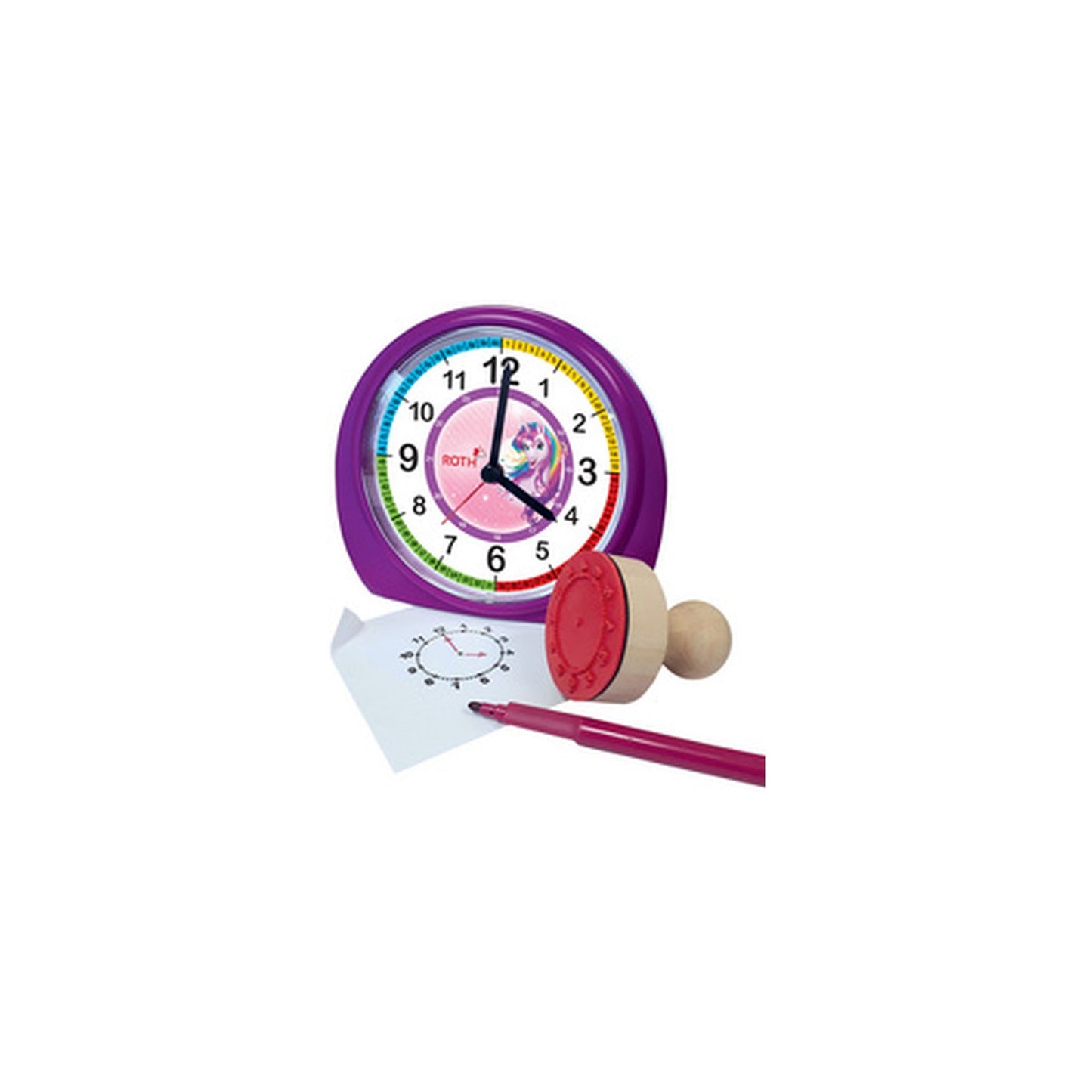 ROTH Réveil pour enfants & tampon, kit "Licorne"