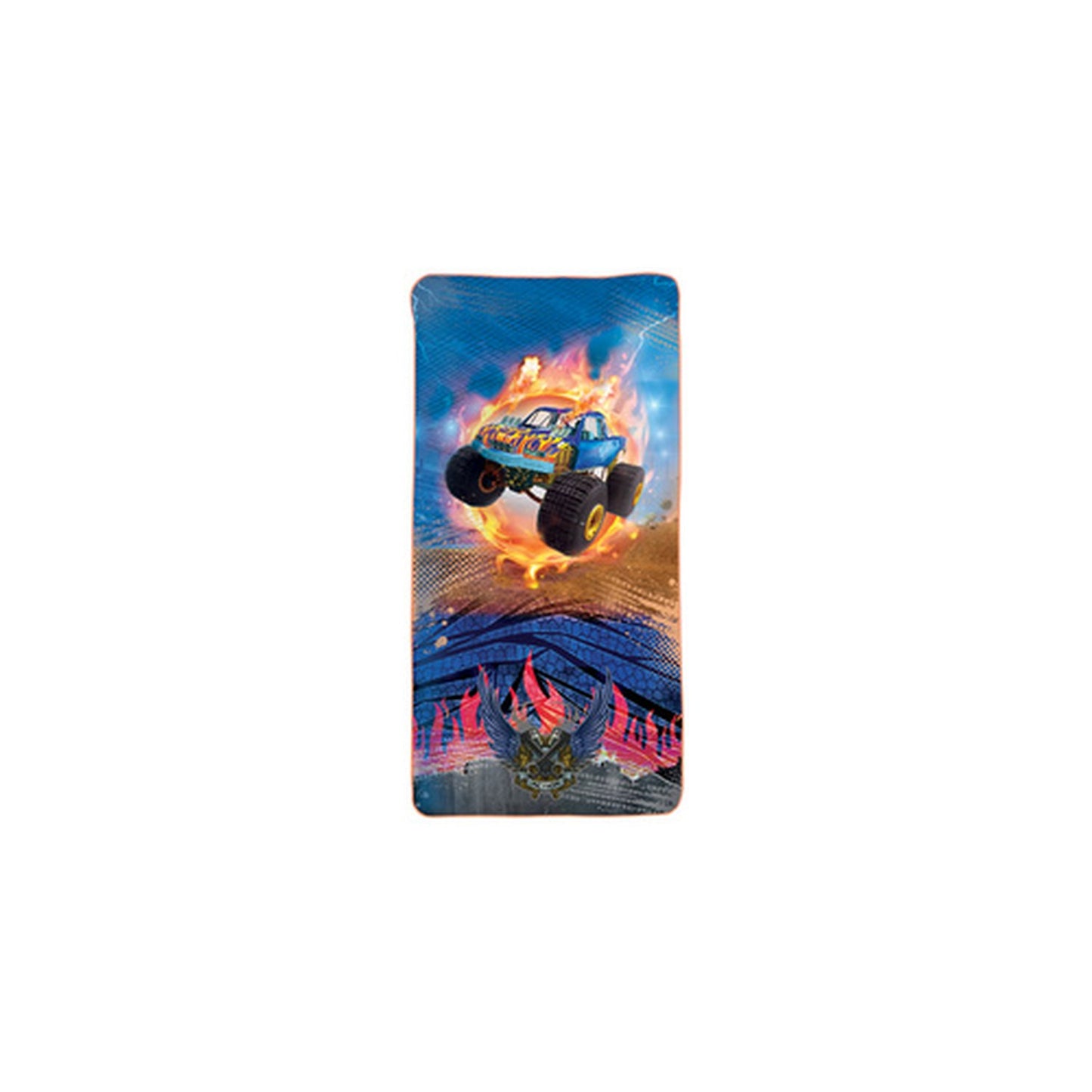 ROTH Serviette de bain pour enfants "Monstertruck Fire"
