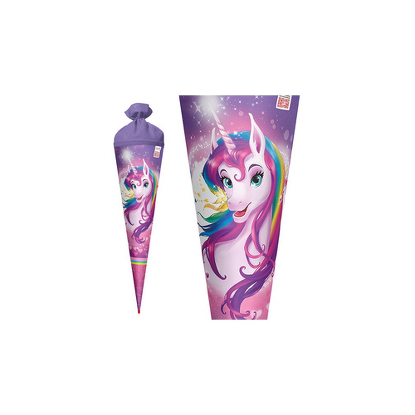 ROTH Schultüte "Einhornportrait, rund, 700 mm