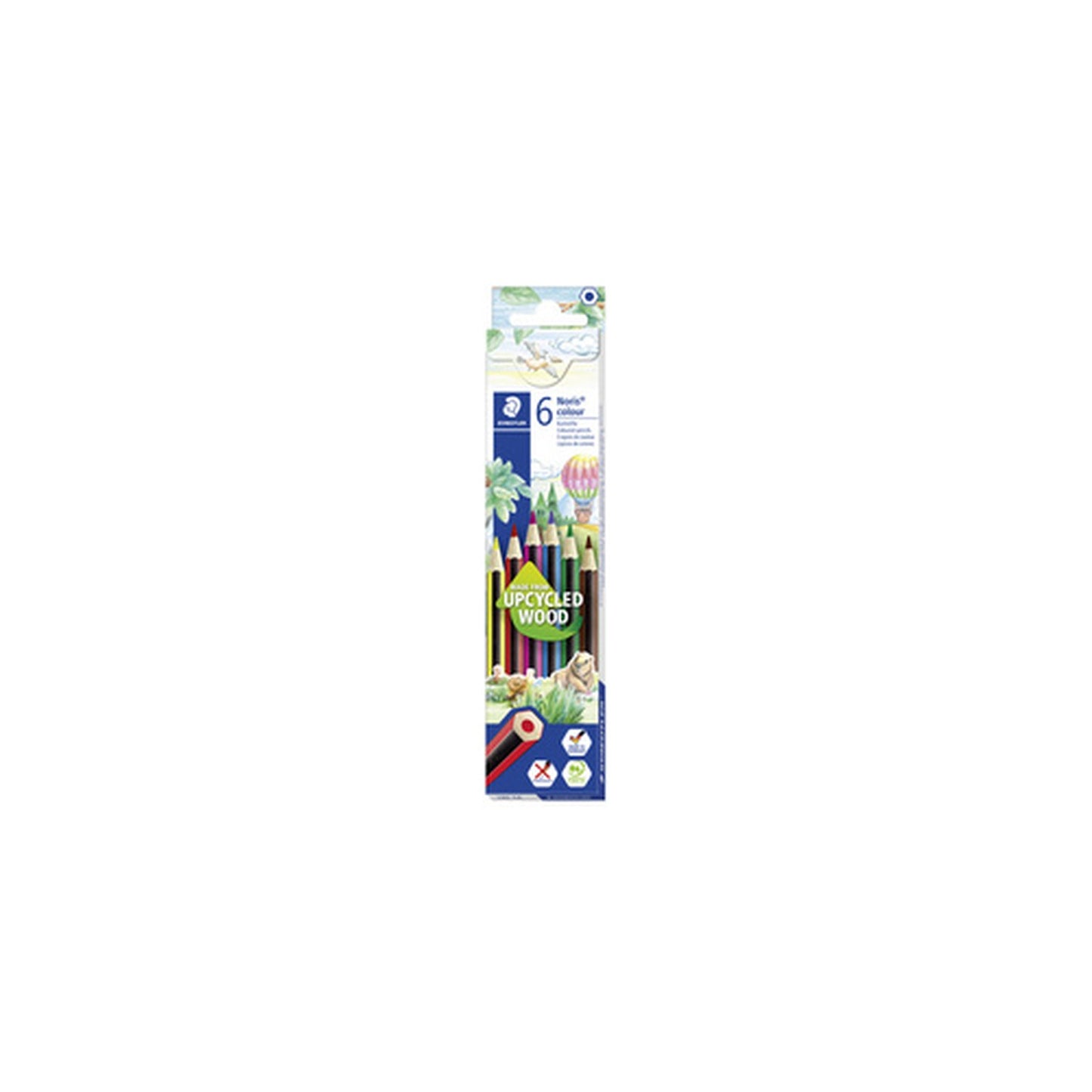 STAEDTLER Crayon de couleur Noris Colour, étui carton de 6