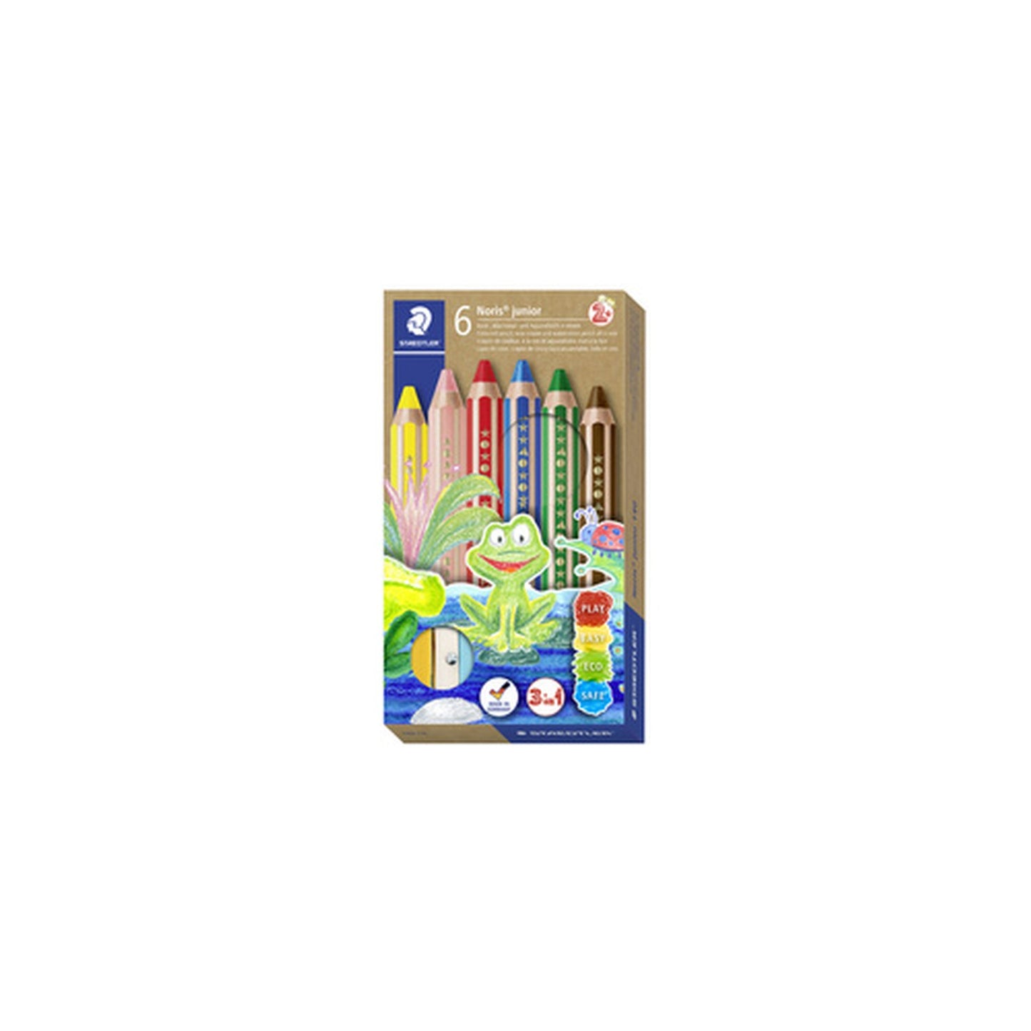 STAEDTLER Crayon de couleur hexagonal Noris junior,étui de 6