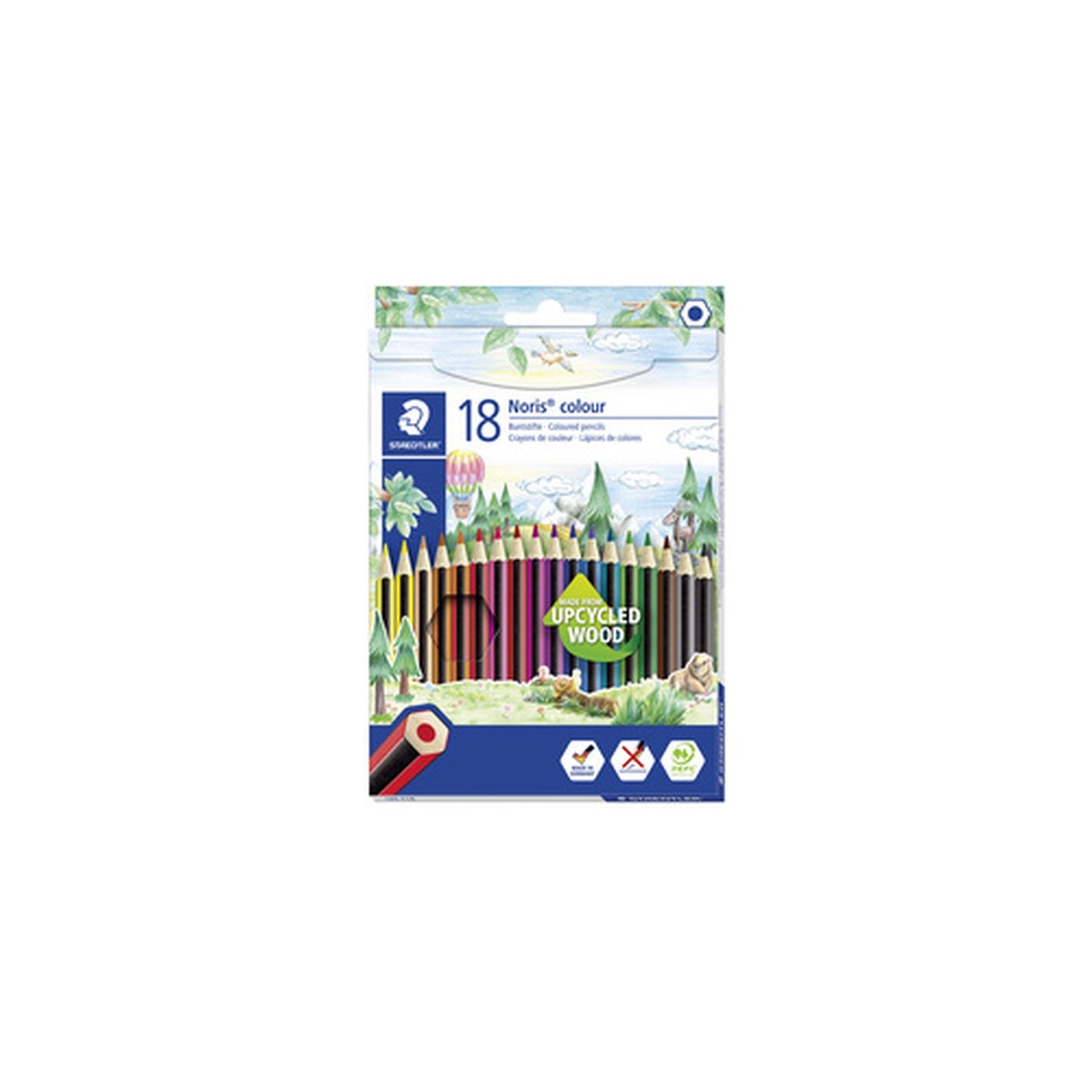 STAEDTLER Crayon de couleur Noris Colour, étui carton de 18