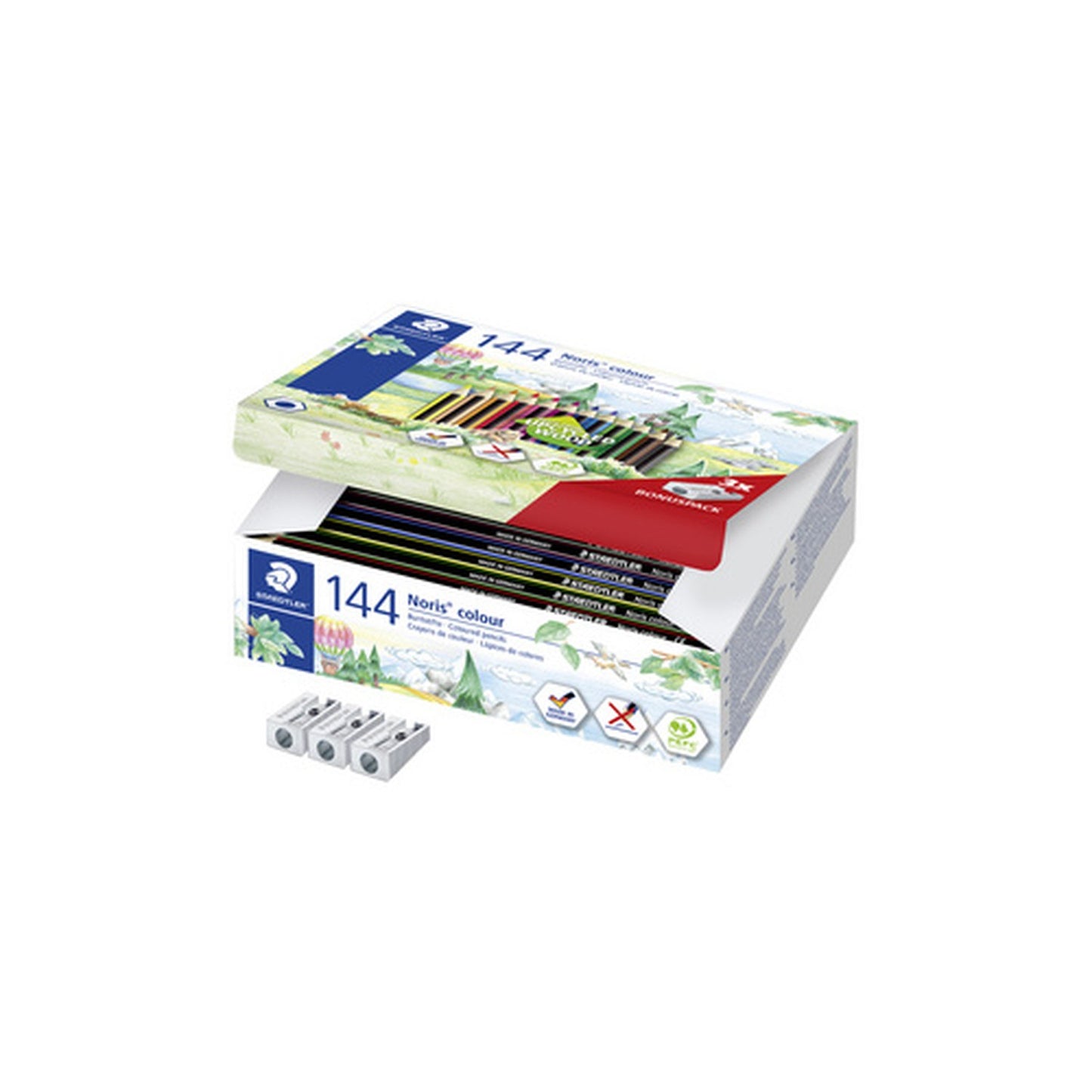 STAEDTLER Crayon de couleur Noris Colour,boîte carton de 144
