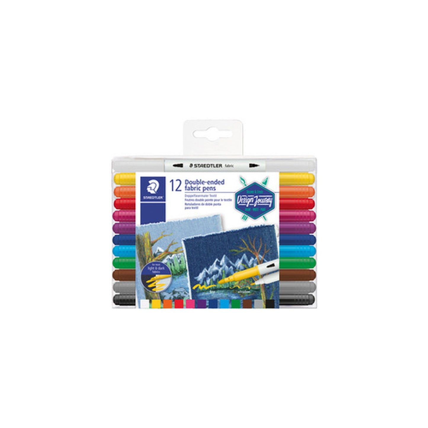 STAEDTLER Feutre double pointe textile, étui de 12