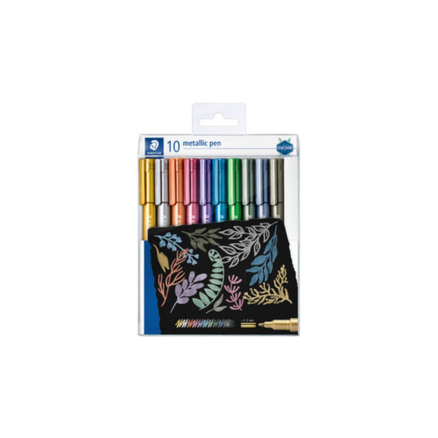 STAEDTLER Marqueur permanent Metallic, pointe ronde, étui 10
