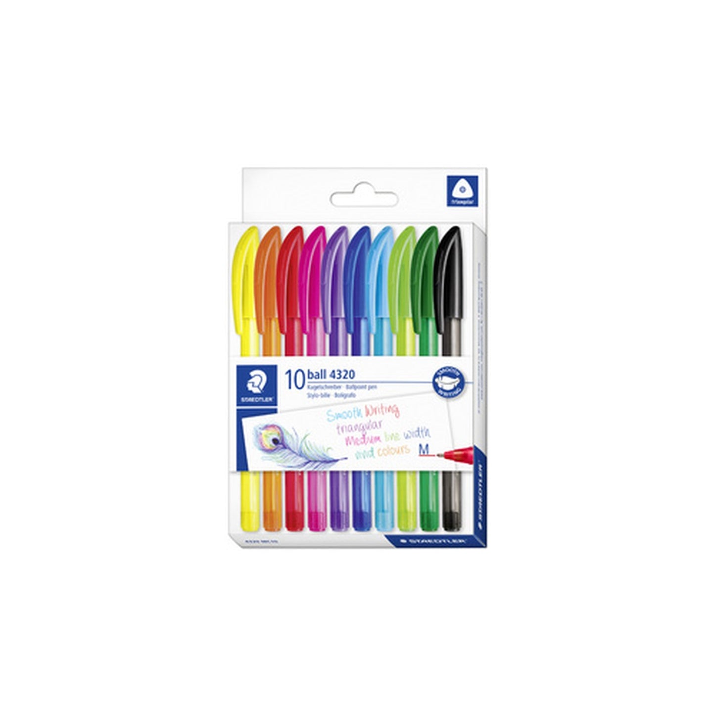 STAEDTLER Stylo à bille rétractable ball 4230 M, étui de 10