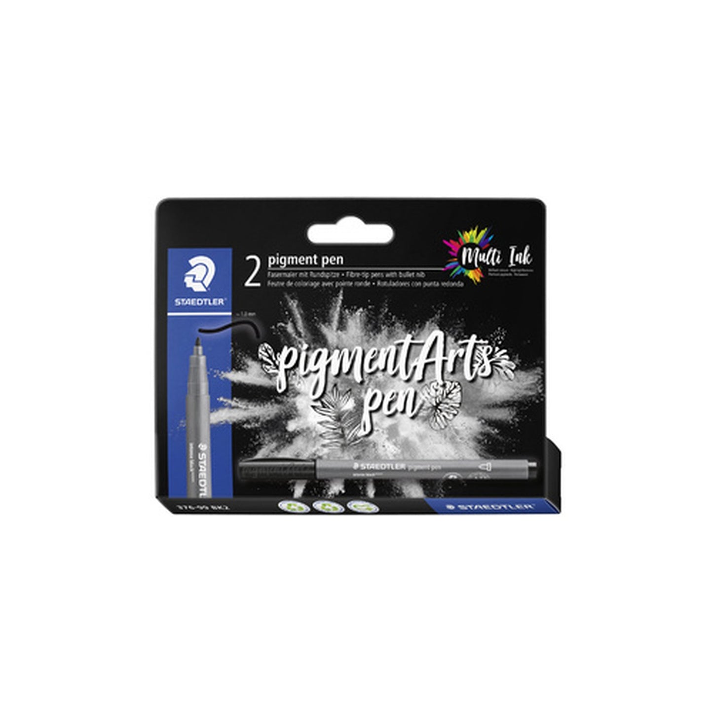 STAEDTLER Feutre pigment pen, noir, étui carton de 2