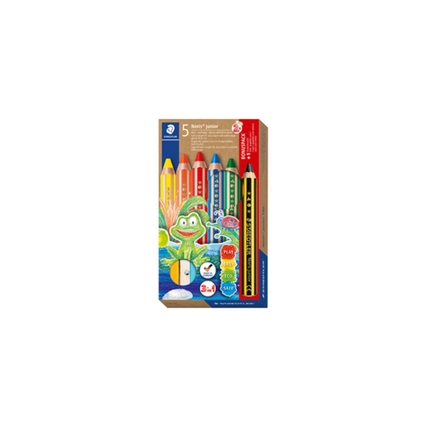 STAEDTLER Crayon de couleur Noris junior, pack bonus