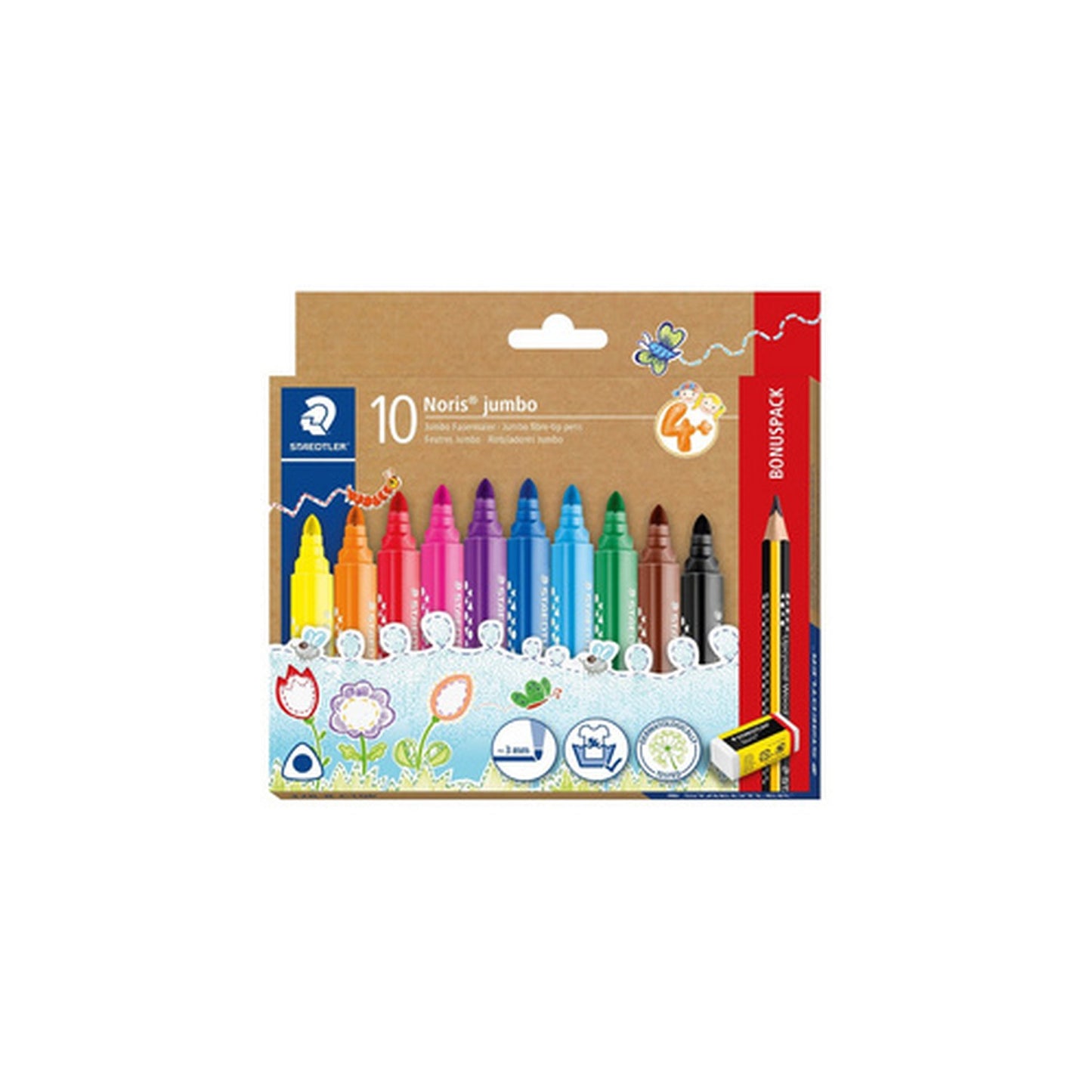 STAEDTLER Feutre Noris jumbo, pack bonus